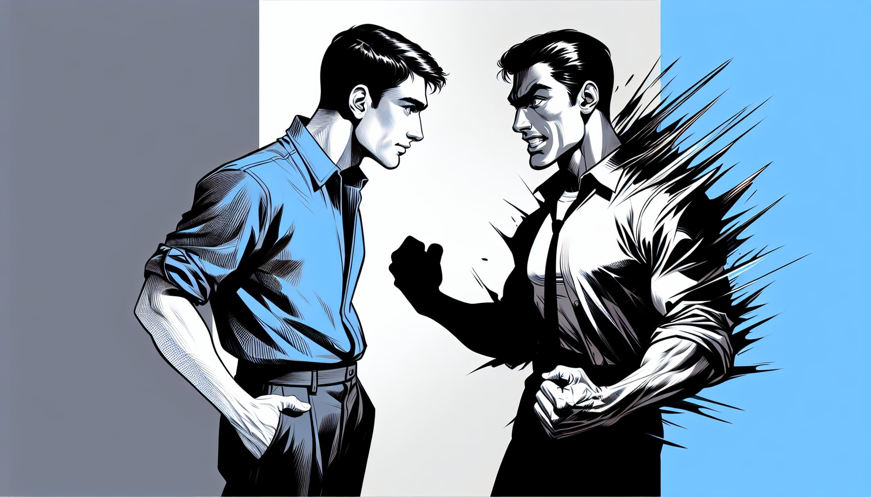 Illustration of two people having a conversation