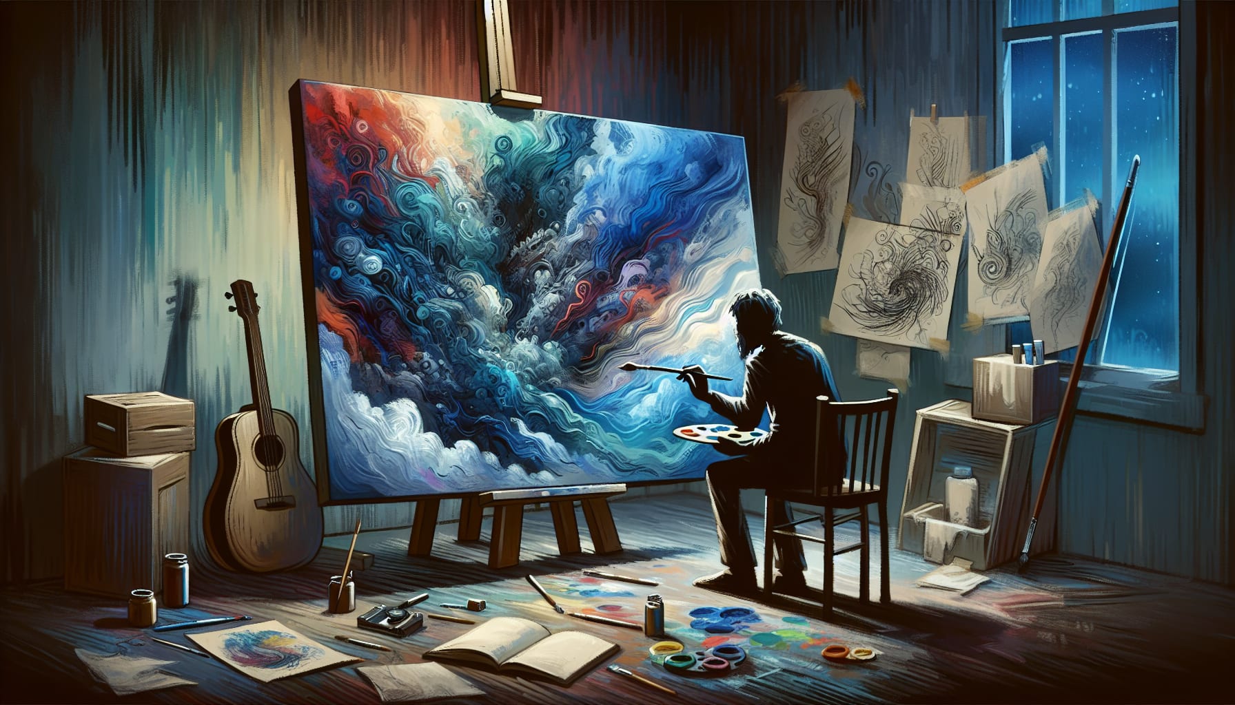 Illustration of creative expression for shadow integration