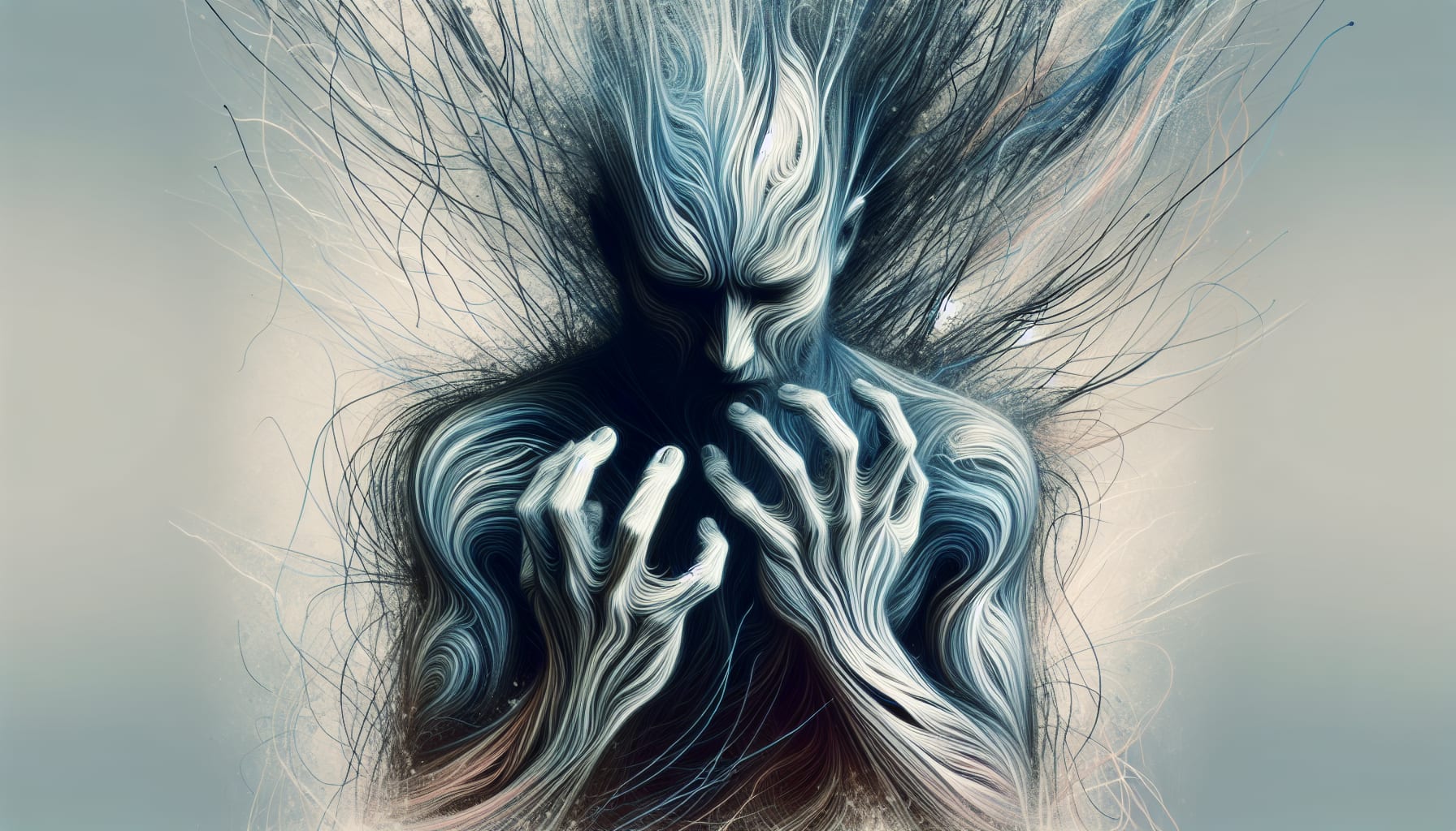 Artistic representation of the impact of anxiety disorders on the body