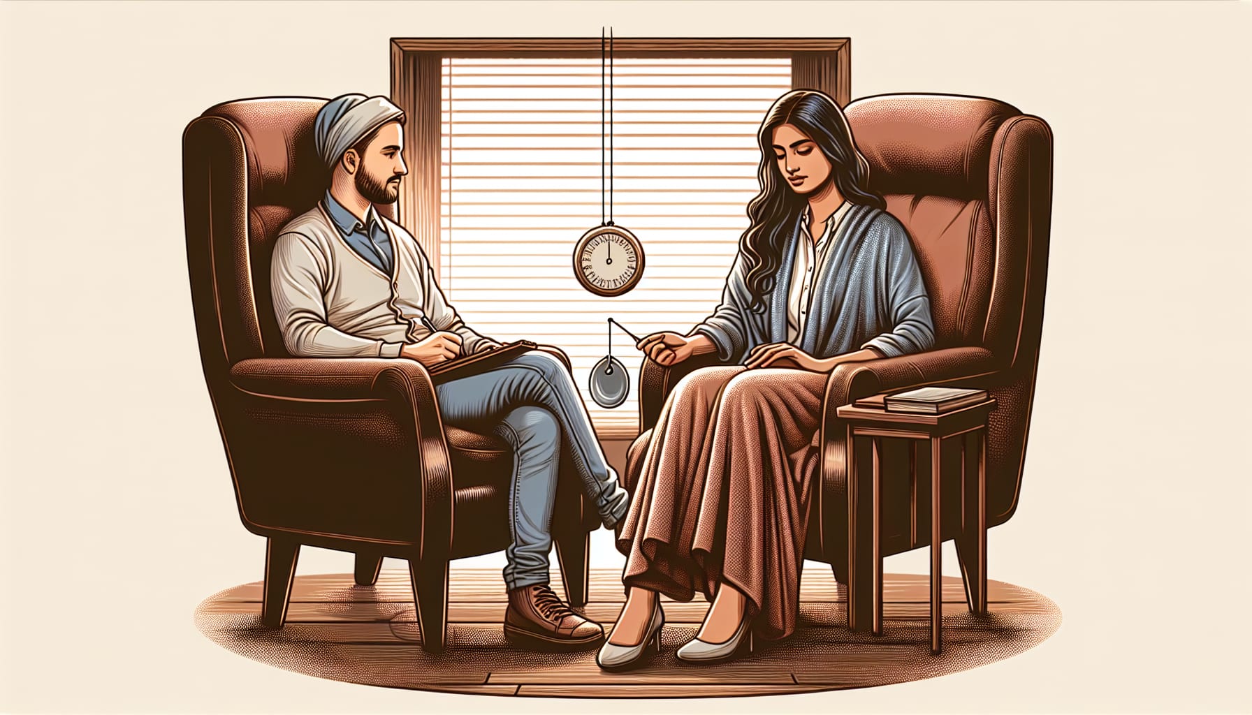 Illustration of a person receiving EMDR therapy in San Francisco Bay Area CA