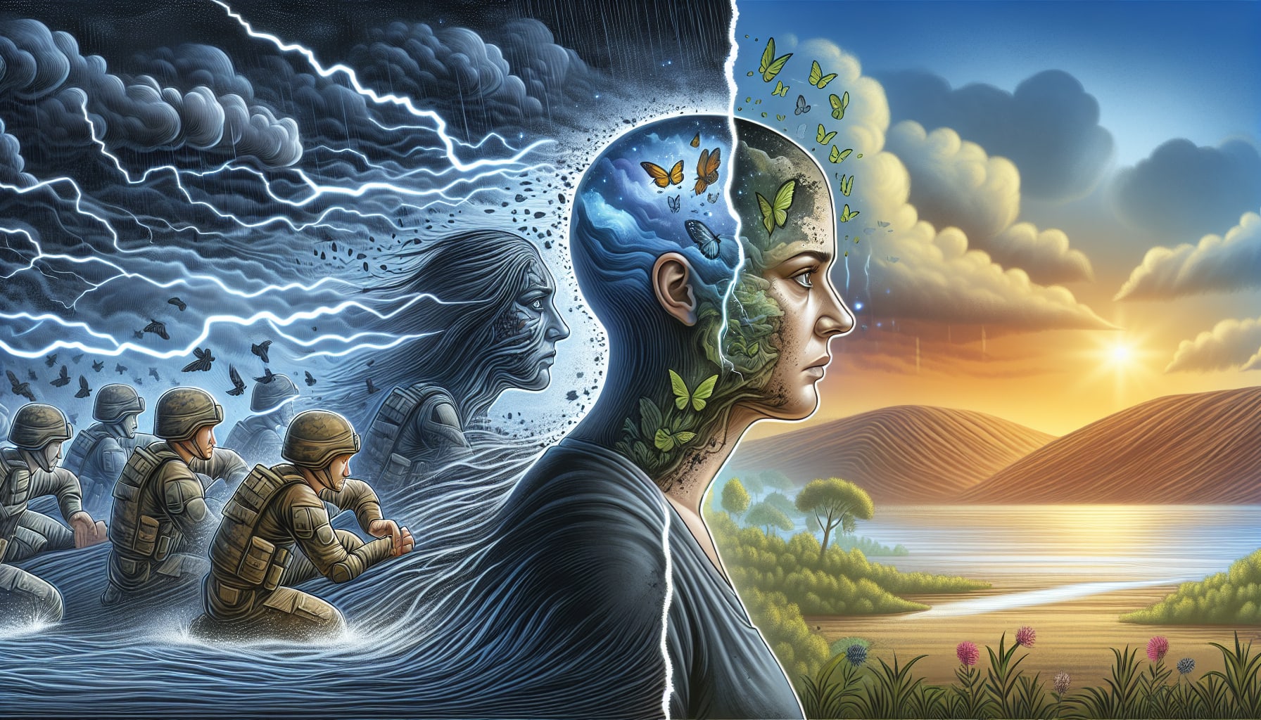 Illustration of symptom reduction in combined EMDR and PE therapy