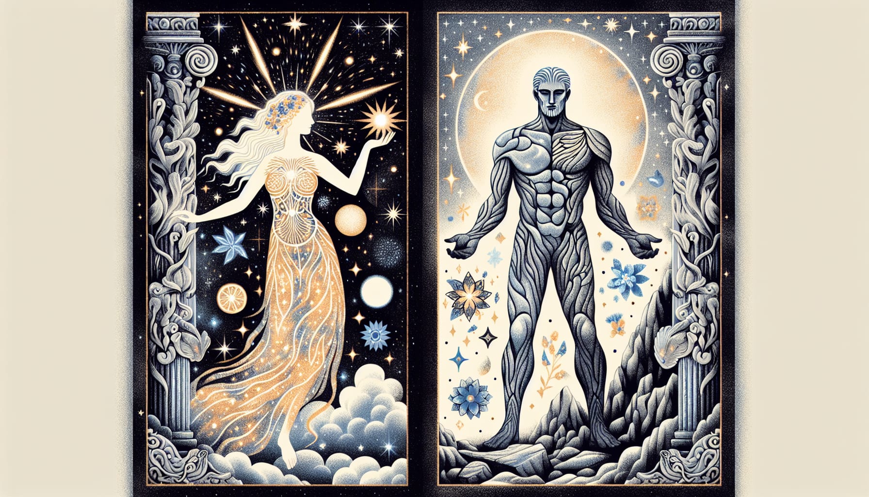 Illustration of Anima and Animus in Mythology and Fairy Tales