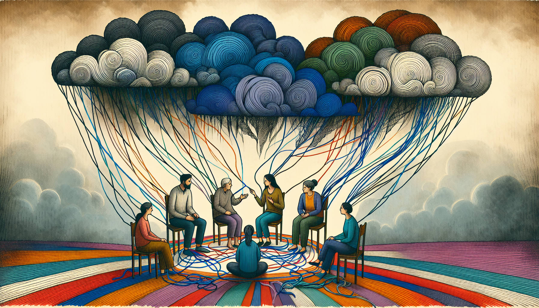 Illustration of Narrative Family Therapy