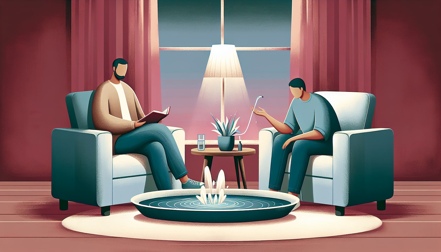 Illustration of a person participating in individual therapy for RAD San Francisco 