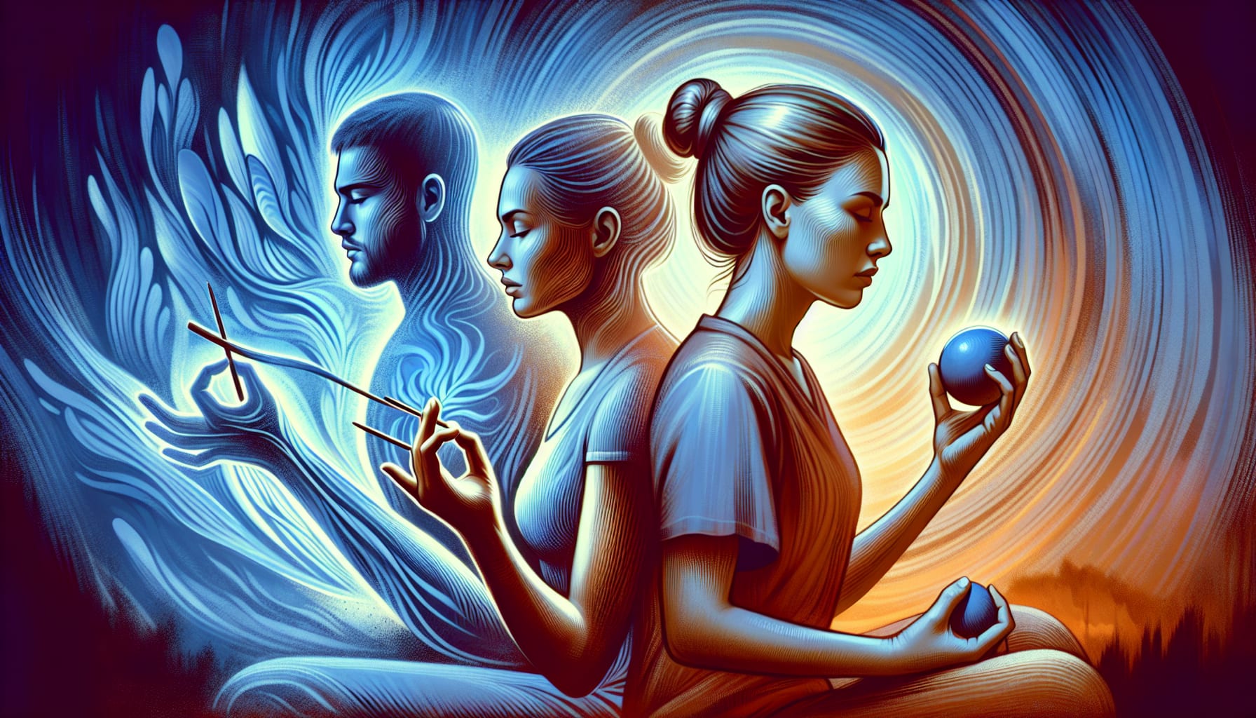 Illustration of a couple learning emotion regulation skills