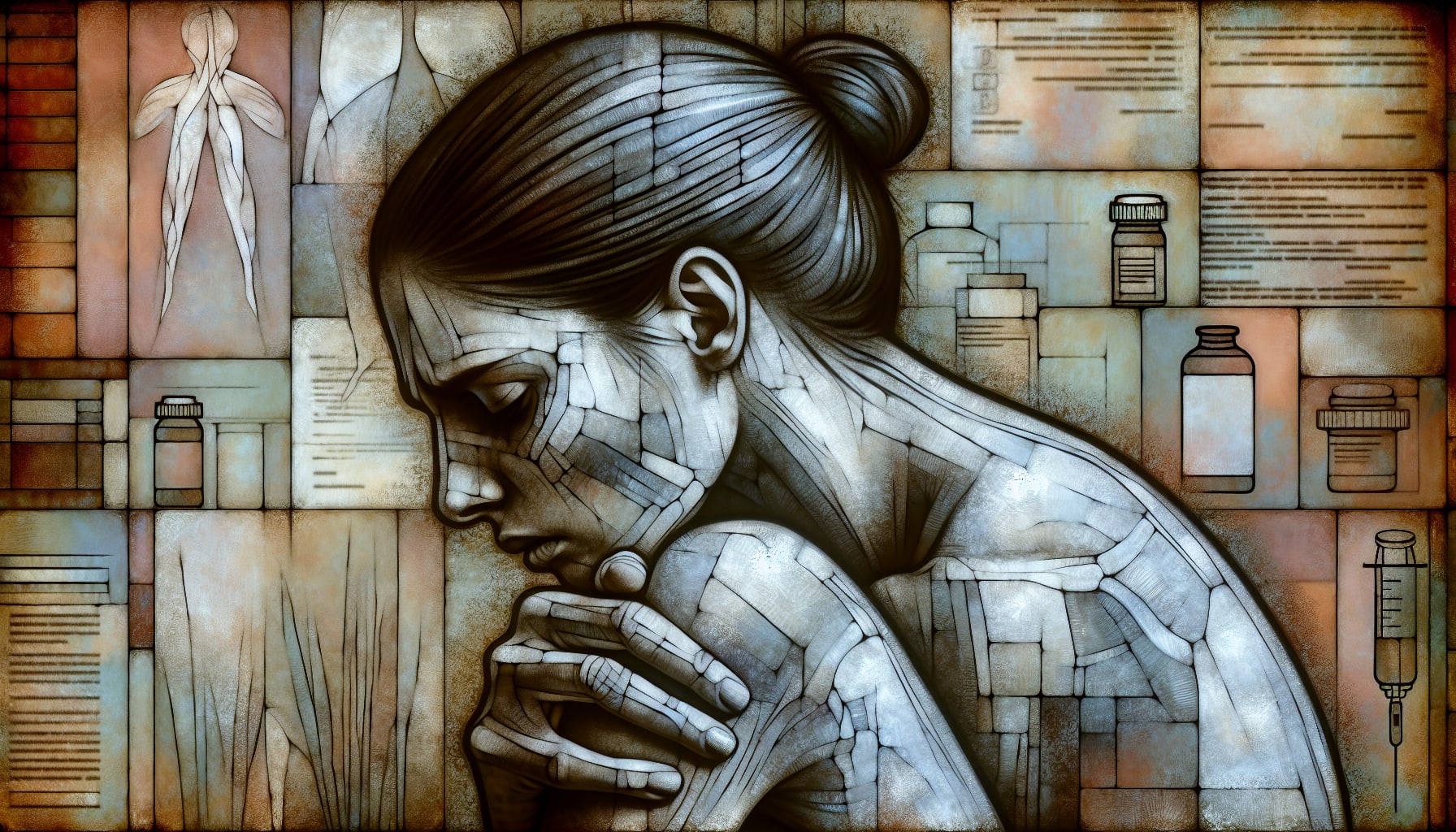 Artistic representation of a person experiencing chronic pain