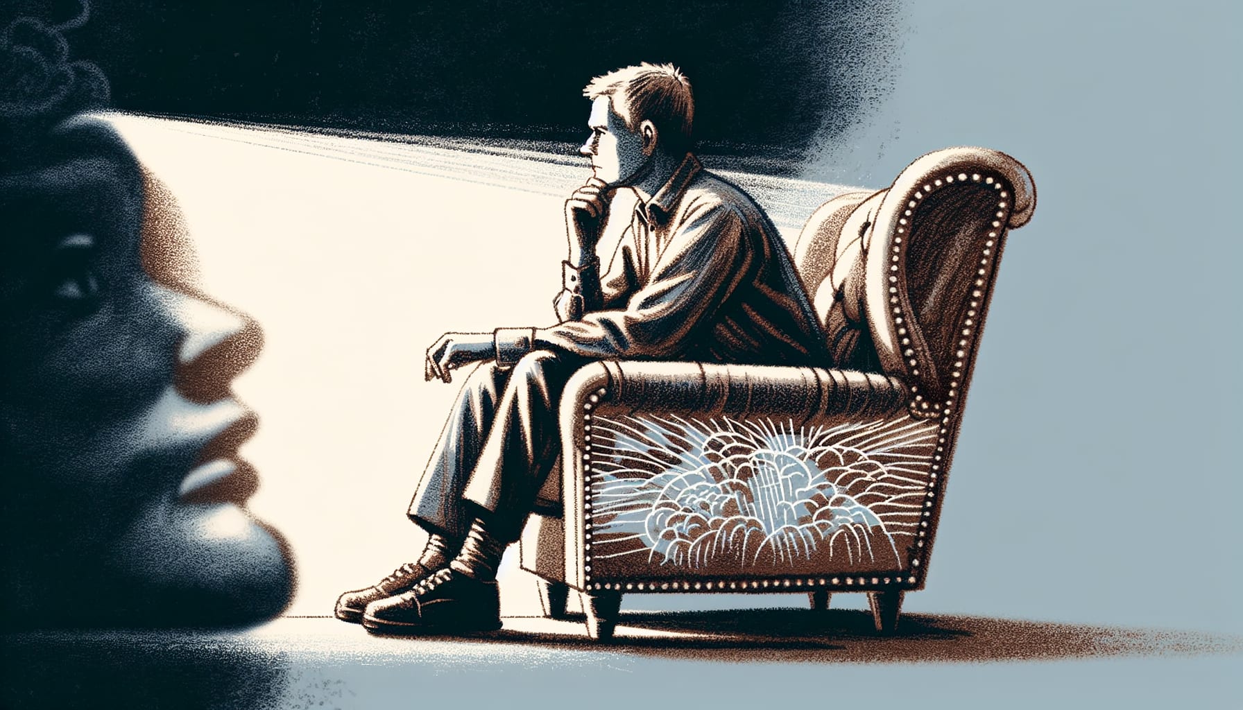 Illustration of a person preparing for a conversation