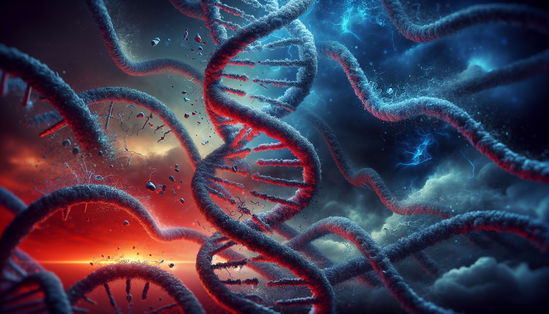 Artistic representation of DNA strands