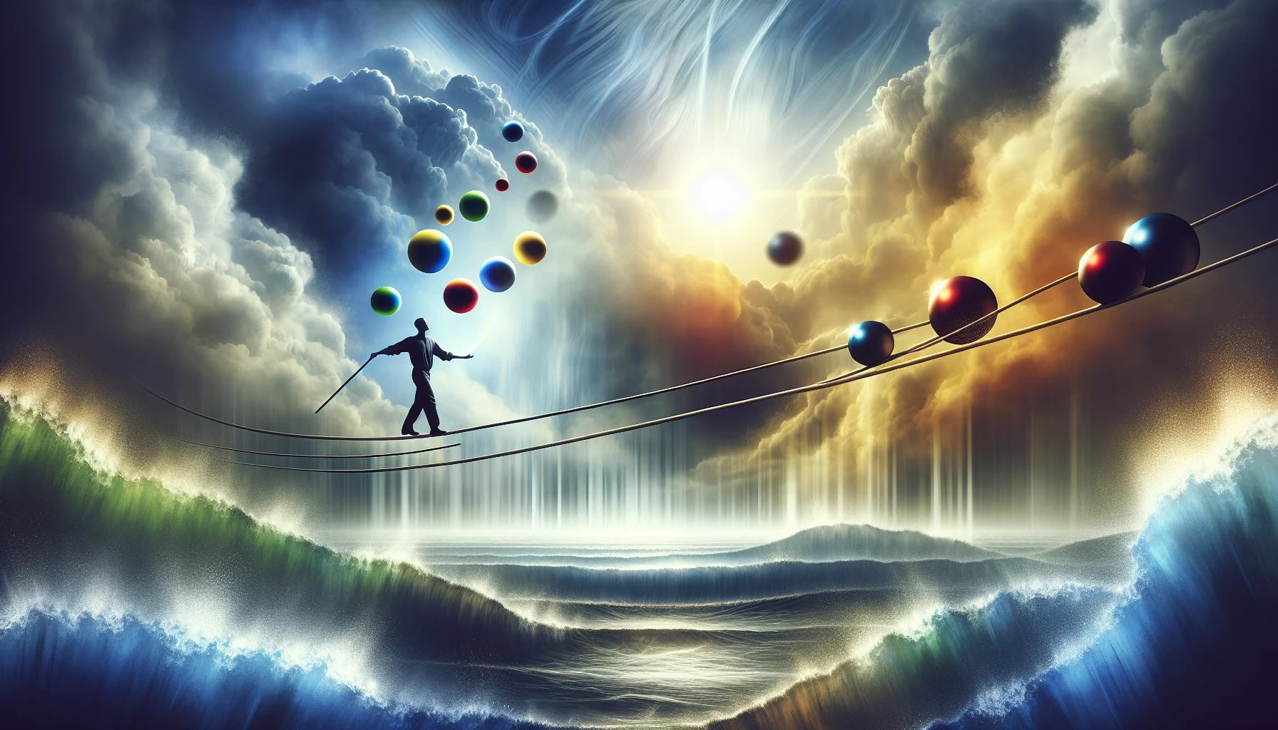 Artistic representation of managing hyperfixation while treating bipolar disorder in SF therapy