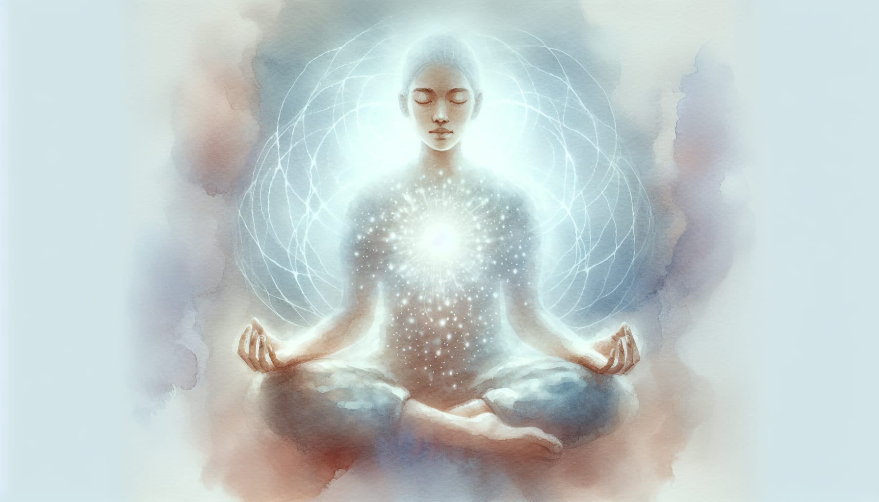 Illustration of mindfulness meditation and breathing exercises