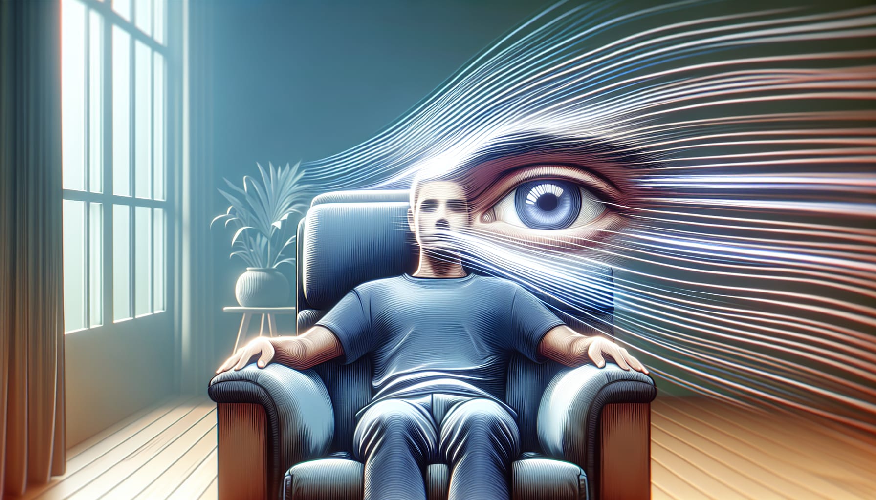Illustration of eye movement desensitization and reprocessing representing needing an EMDRIA therapist San Francisco