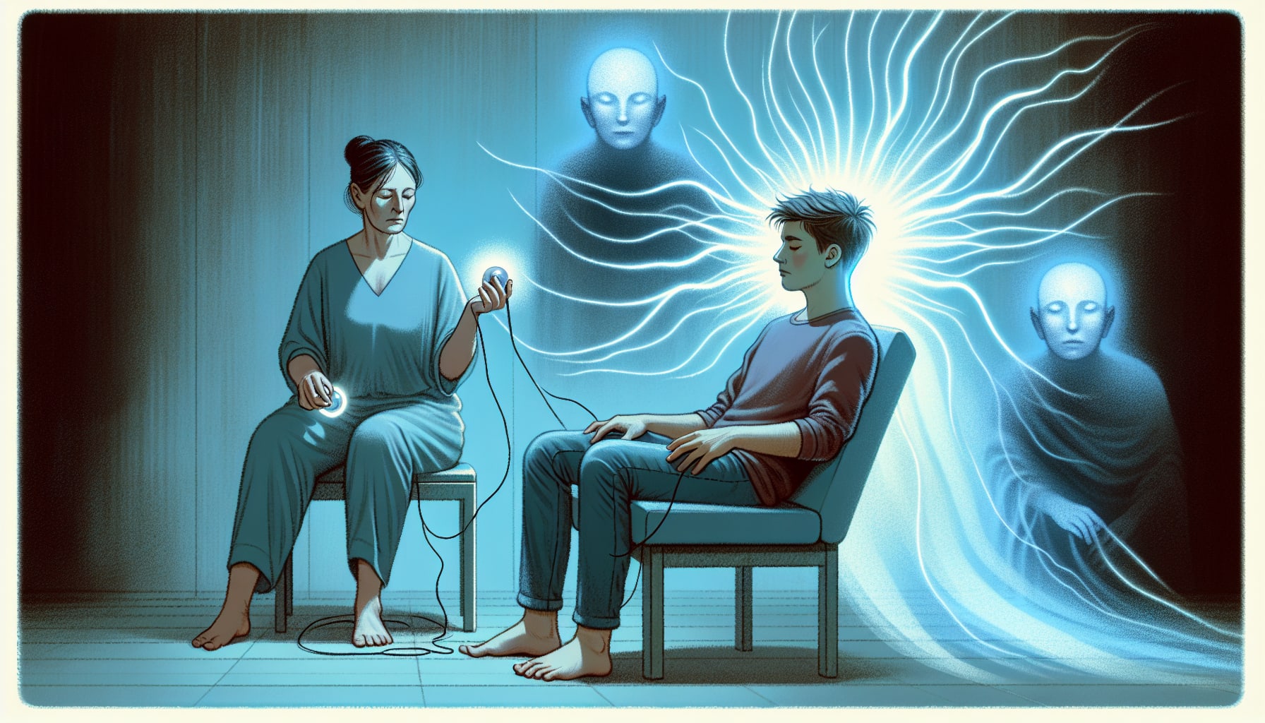 Illustration of EMDR therapy session