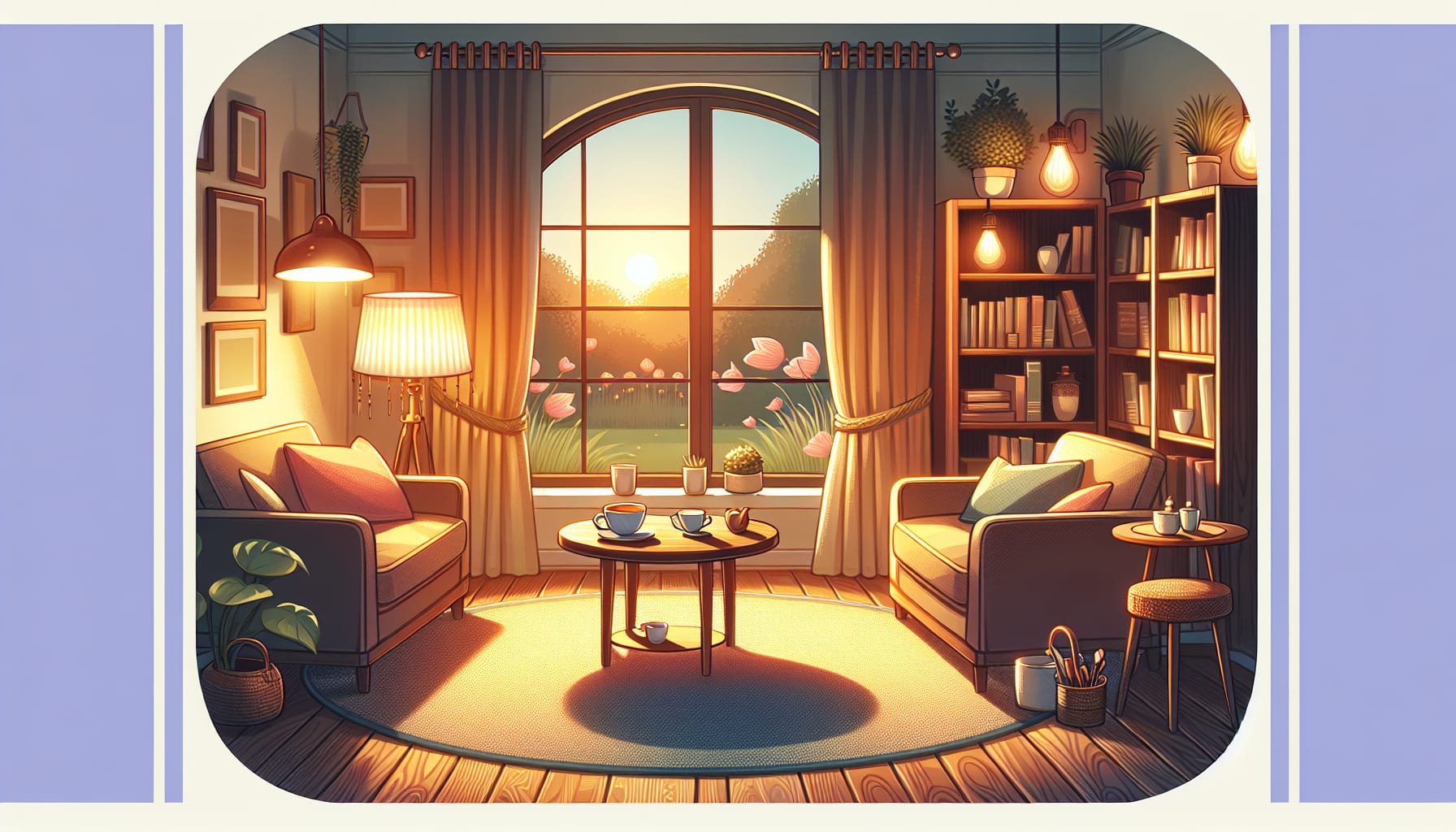 Illustration of a therapy session environment