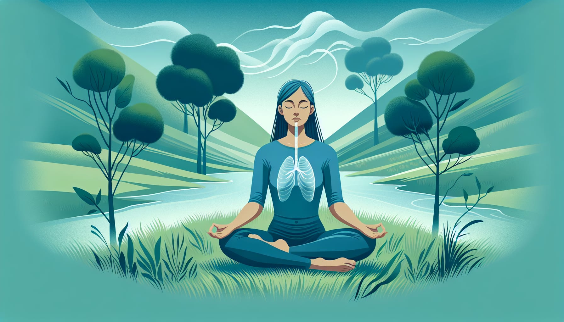 Illustration of a person practicing mindfulness
