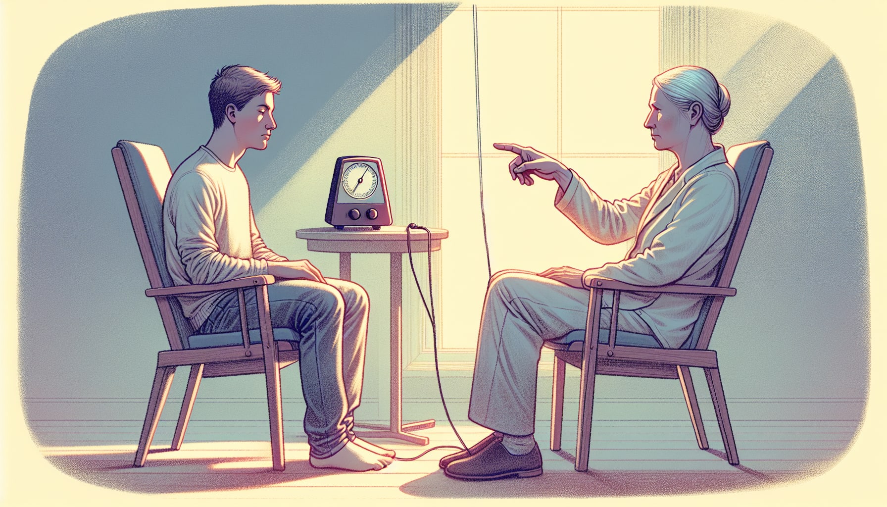 Illustration of EMDR therapy session in san francisco