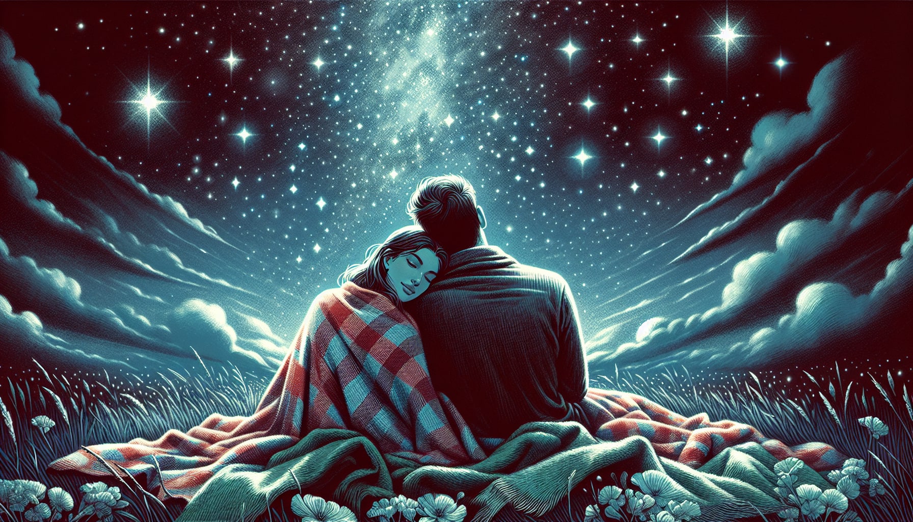 a couple stargazing during a reinvented date night that they leanred about through sex therapy San Francisco 
