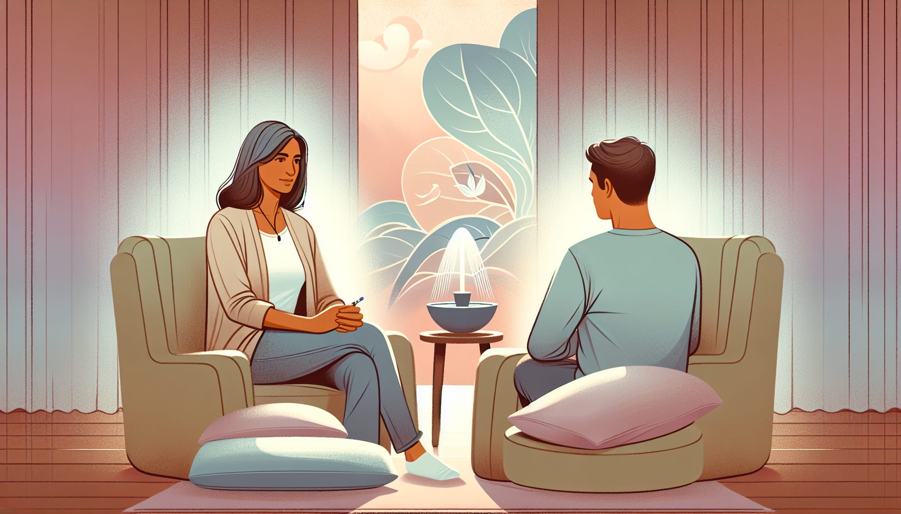 Illustration of a person undergoing trauma therapy
