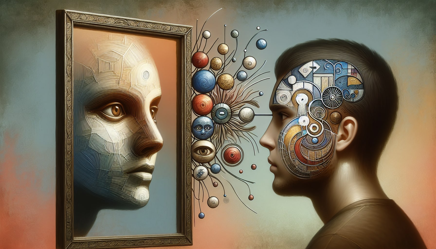 Artistic depiction of self-reflection