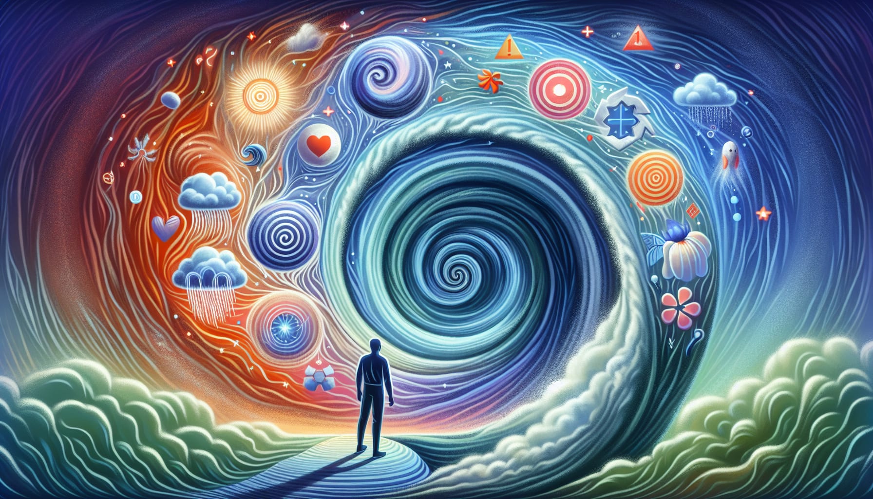Illustration of the integration of negative emotions and beliefs during San Francisco EMDR therapy