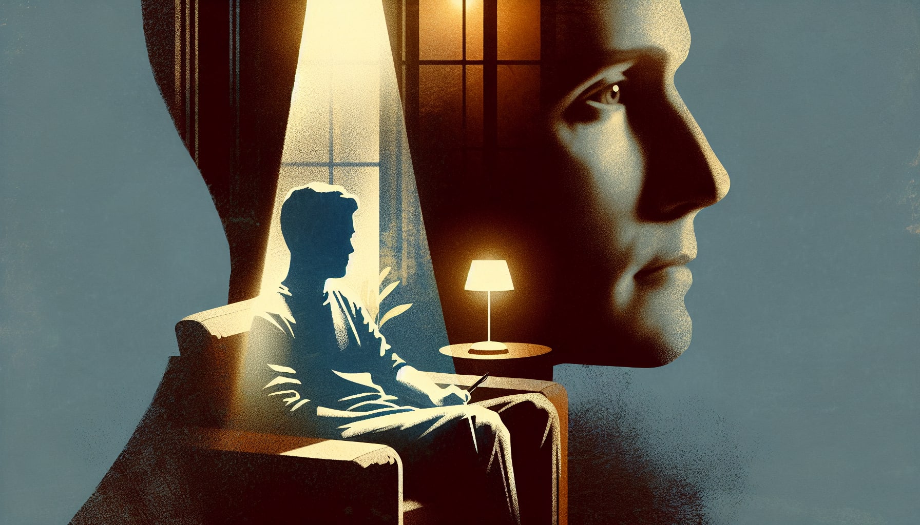 Illustration of a person contemplating whether to seek therapy