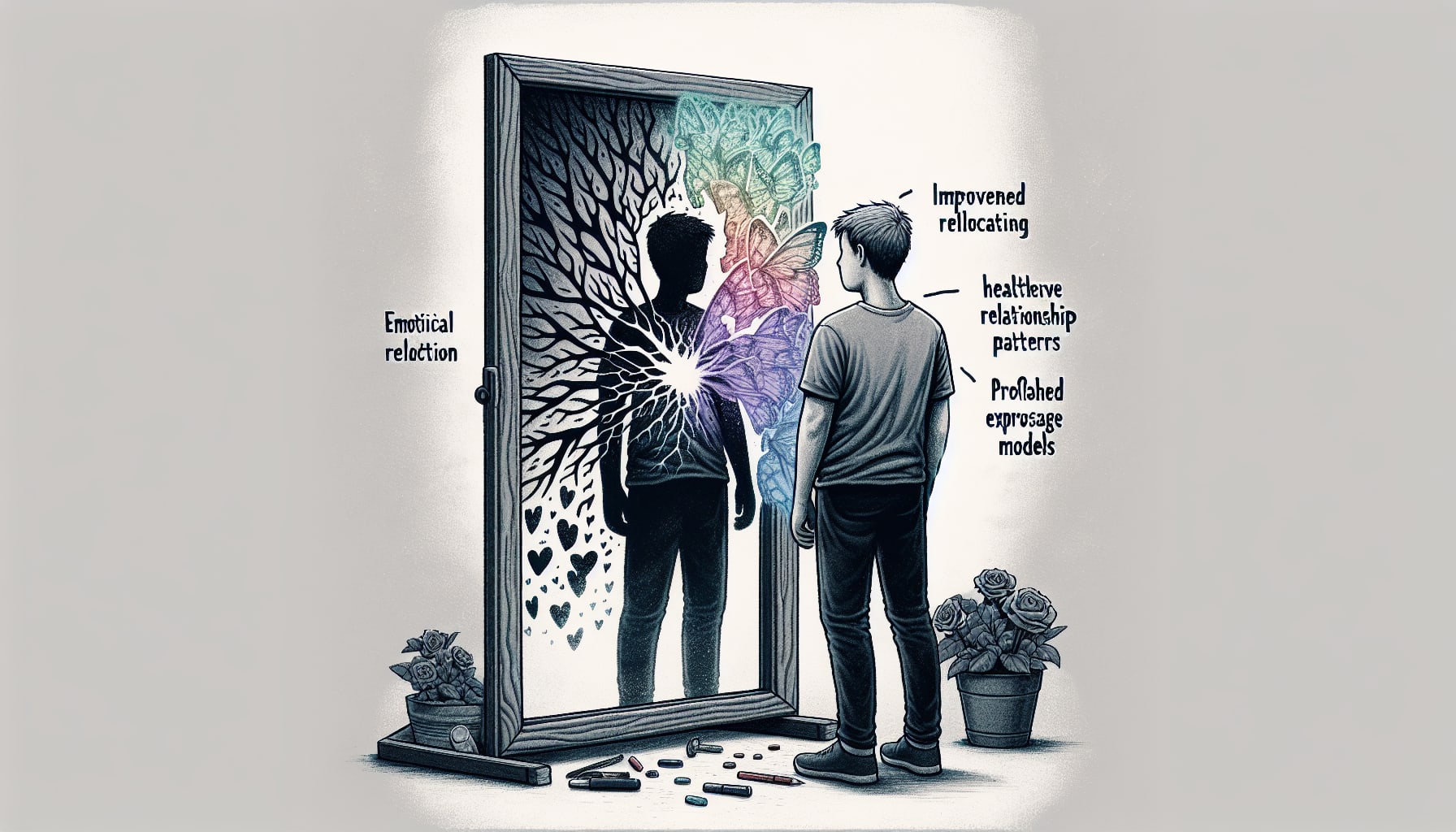 Illustration of emotional regulation and healthier relationship patterns