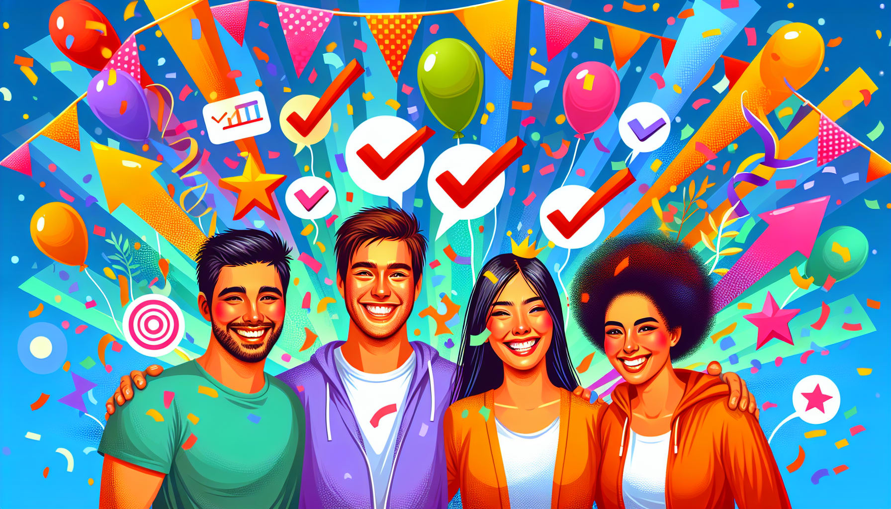 An illustration showcasing success stories of san Francisco EMDR and CBT integration, representing positive outcomes in therapy.