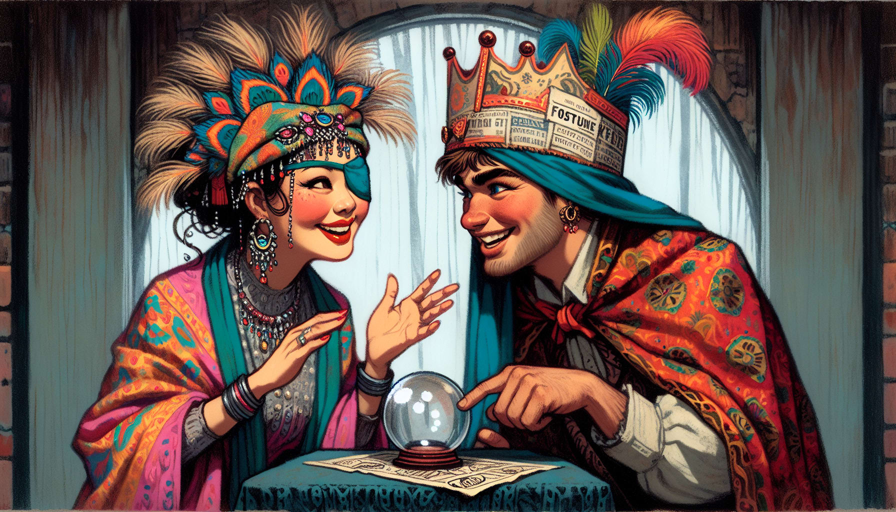 a couple engaging in playful role-playing to connect in creative ways representing what they learned from their San Francisco sex therapist