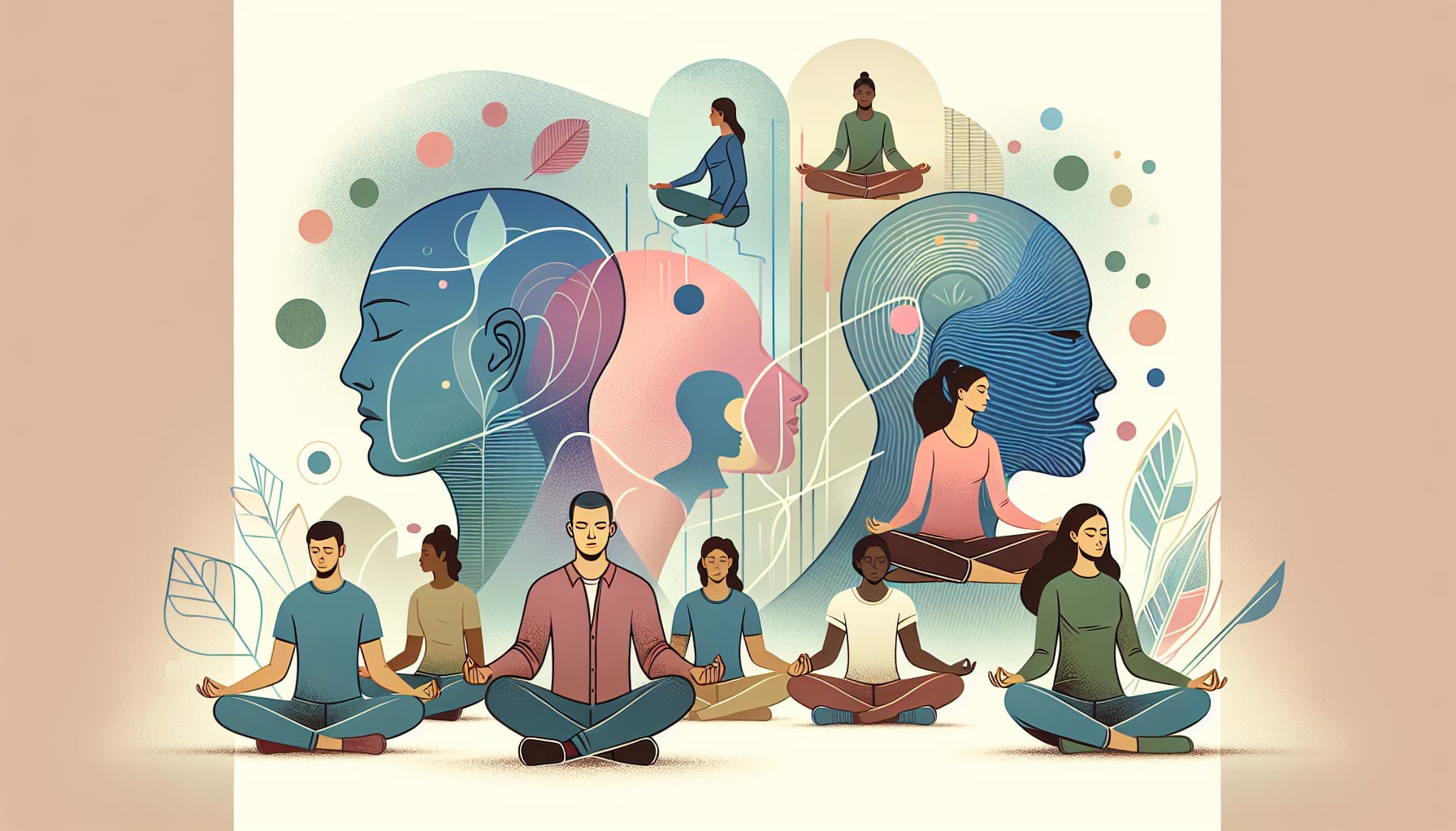 Illustration of mindfulness practice in DBT in San Francisco Bay Area CA