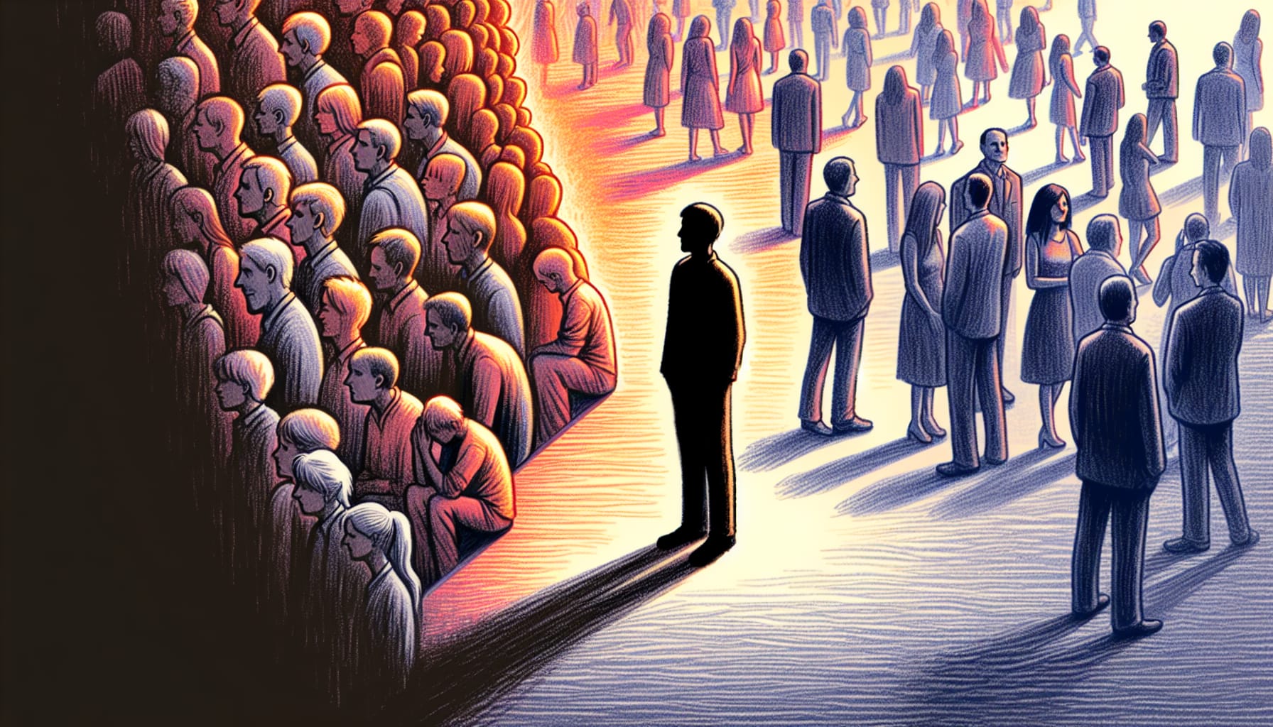 Illustration of a person feeling socially isolated
