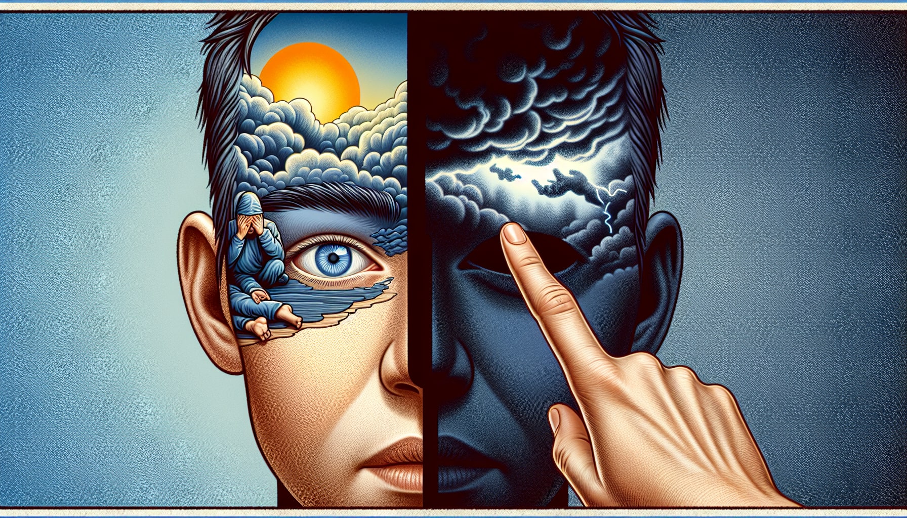 Illustration of EMDR therapy for PTSD
