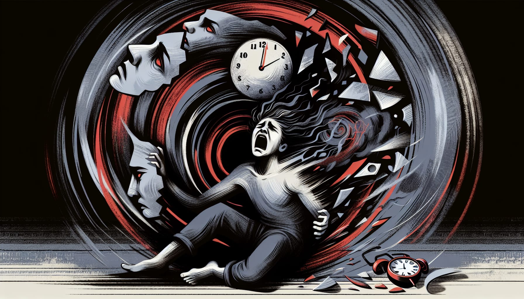 Illustration of a person experiencing a triggering situation