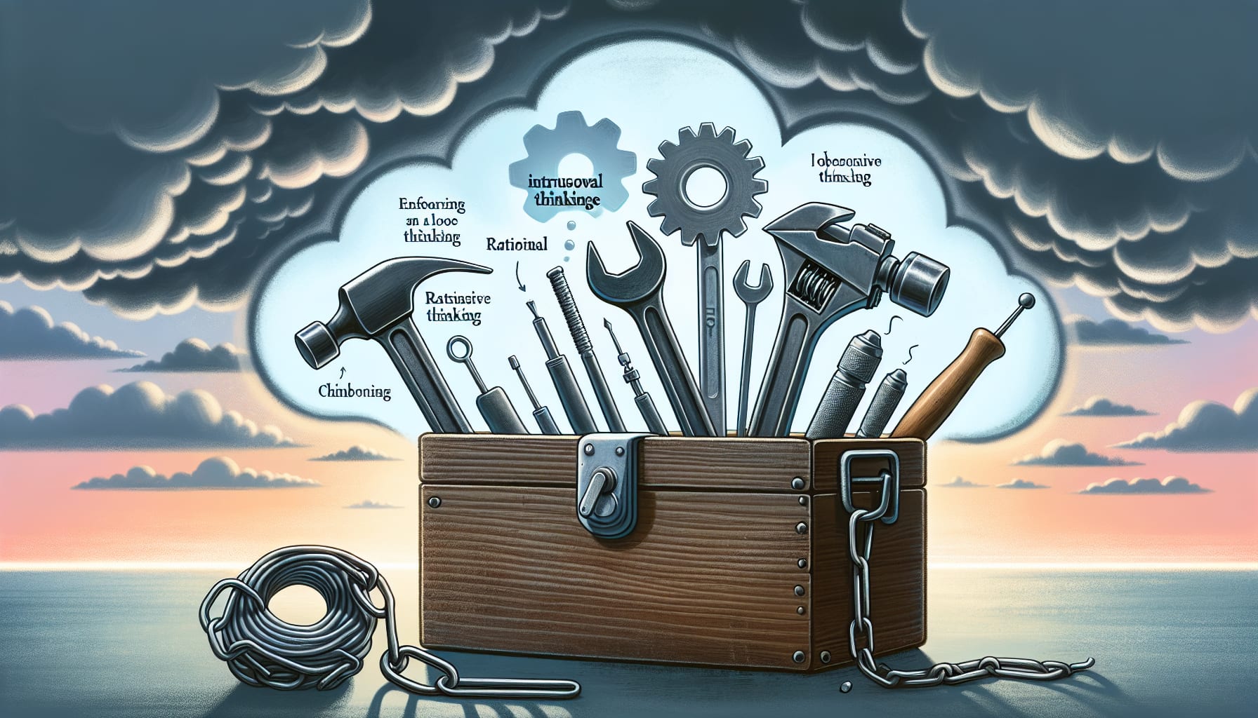Illustration of cognitive behavioral therapy for managing limerence
