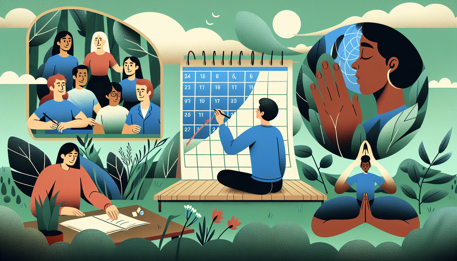 Illustration of proactive coping strategies