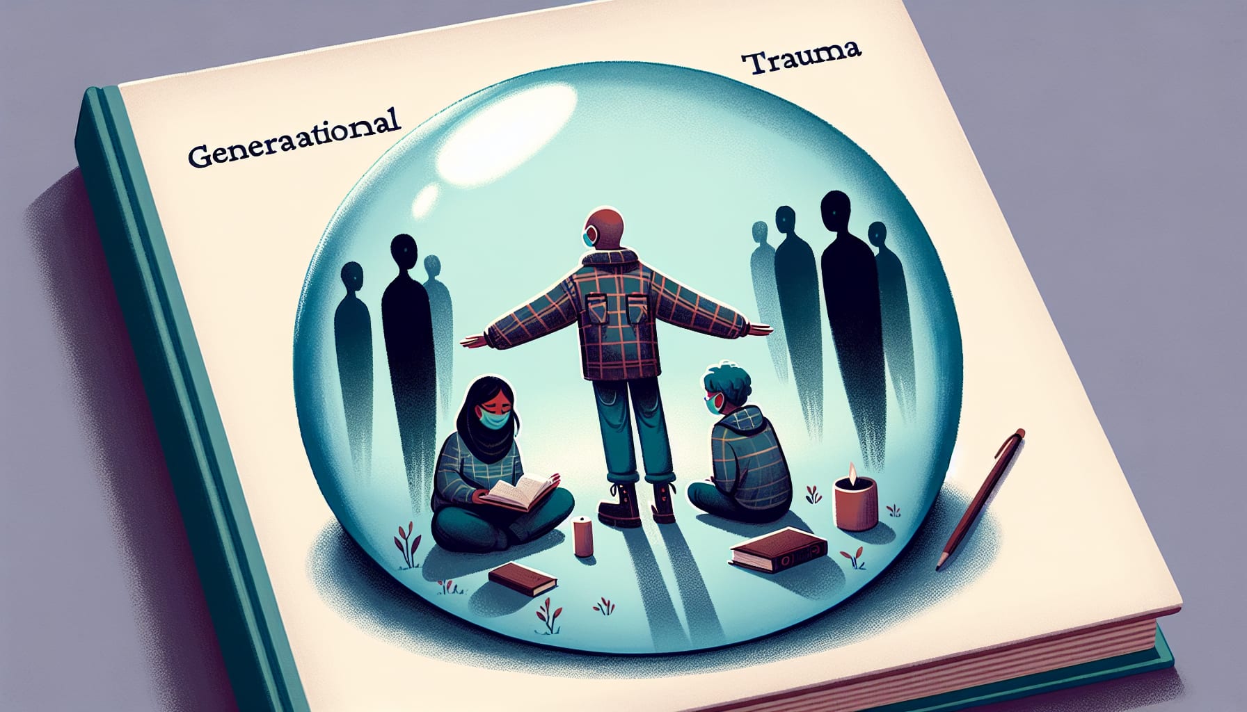 Illustration of setting boundaries and self-care