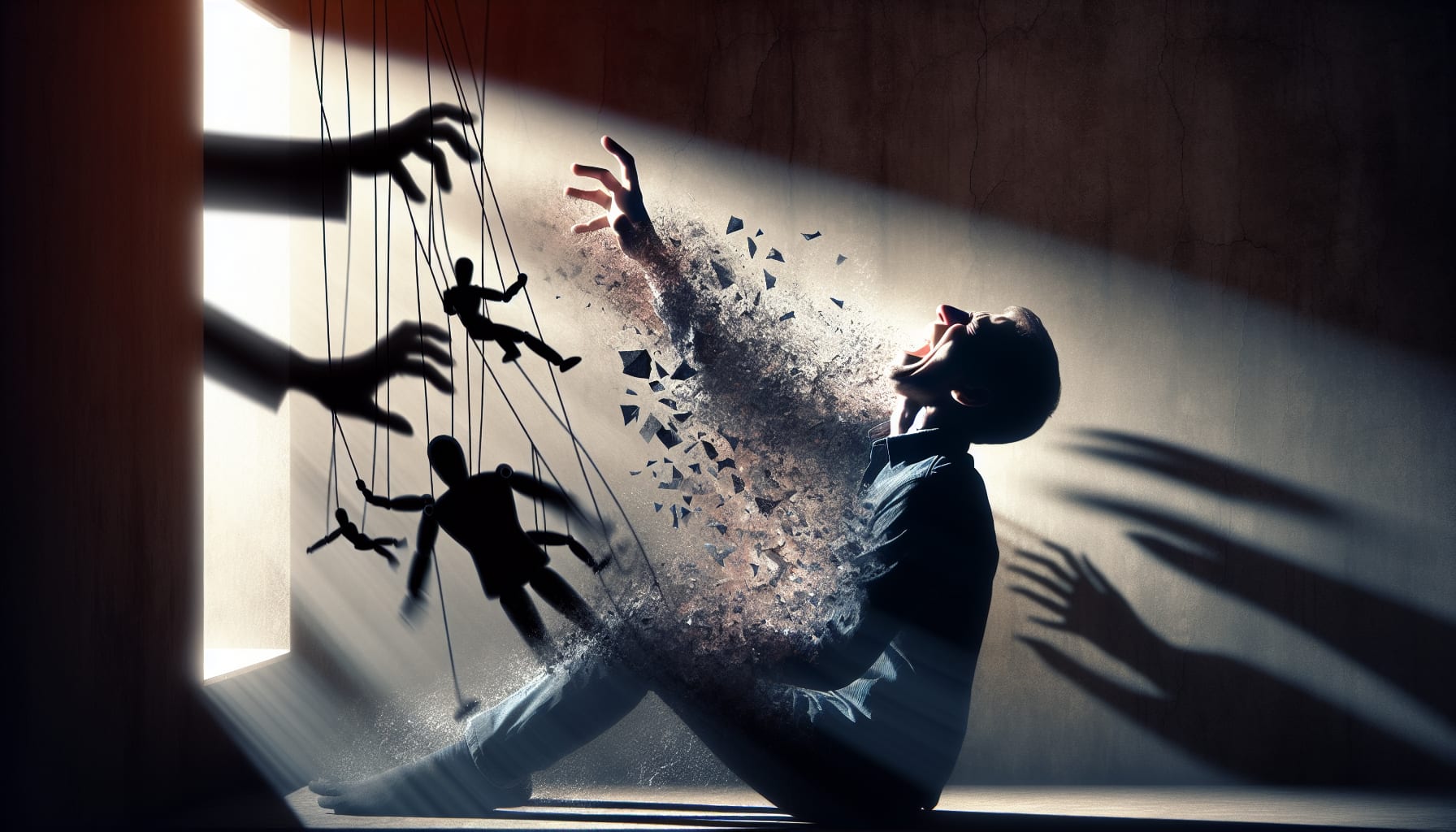Illustration of a person experiencing intense emotional distress