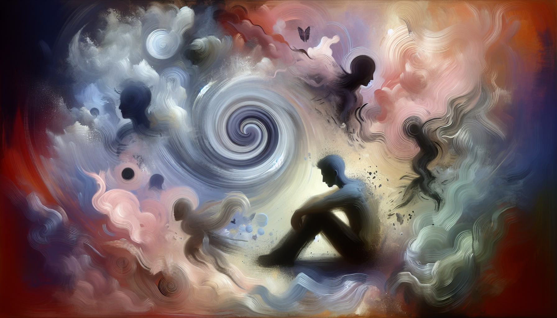 A conceptual image representing the impact of imposter syndrome on mental health.