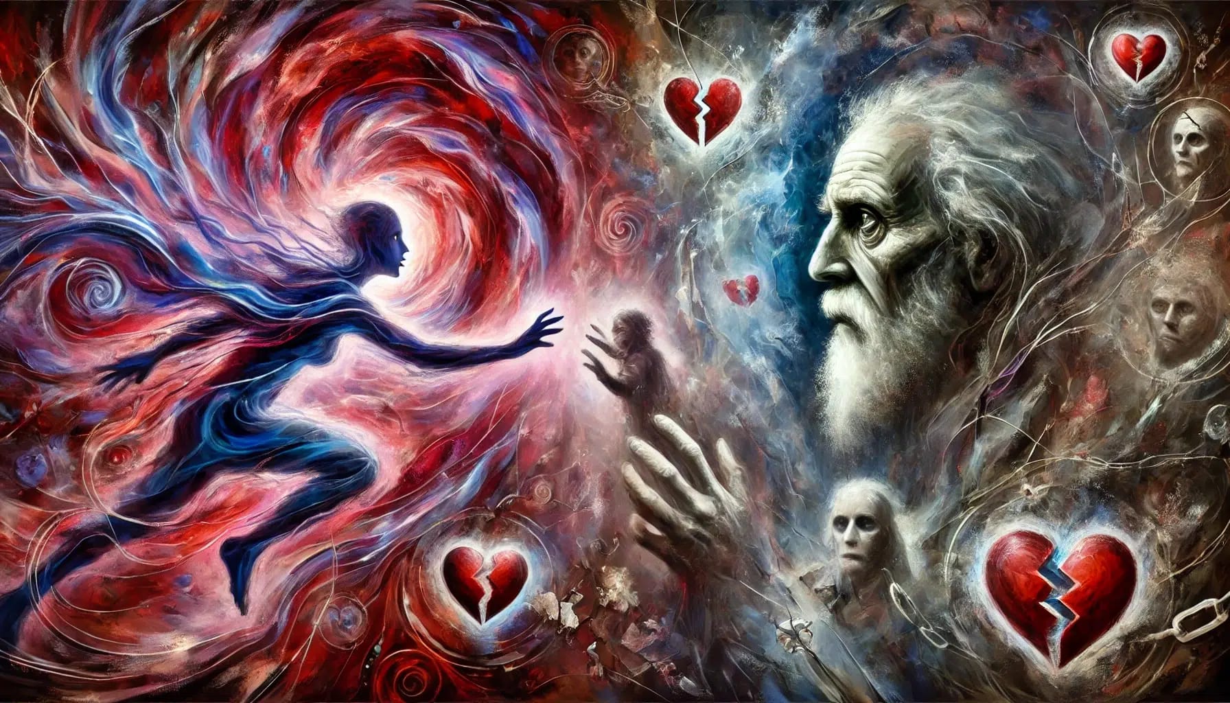 Artistic representation of the connection between limerence and anxious attachment