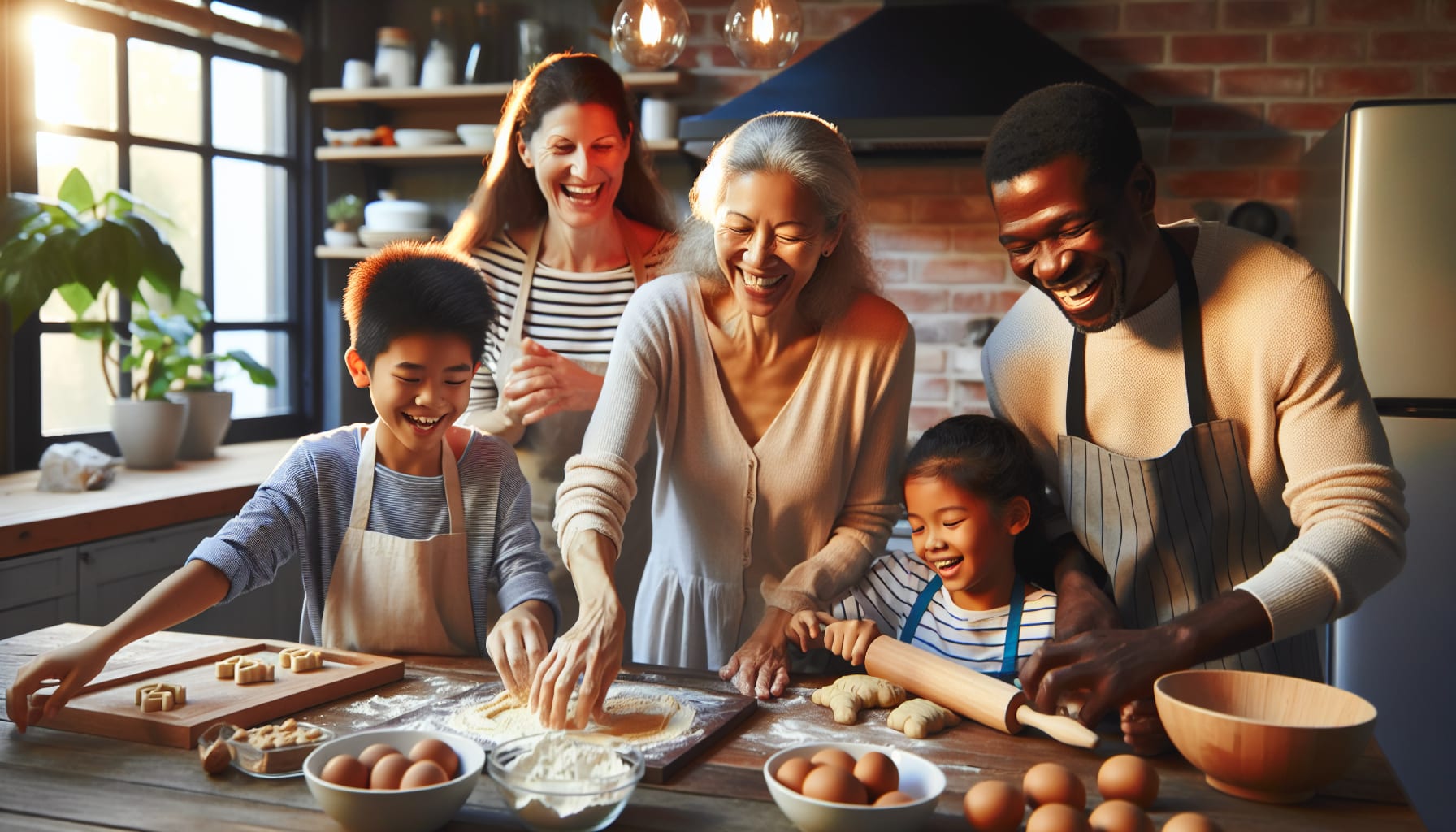 A family participating in activities that promote healthy family dynamics.