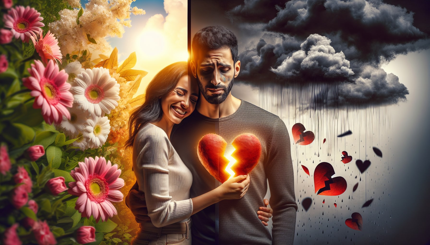 An illustration showing the impact of self-sabotage on relationships.