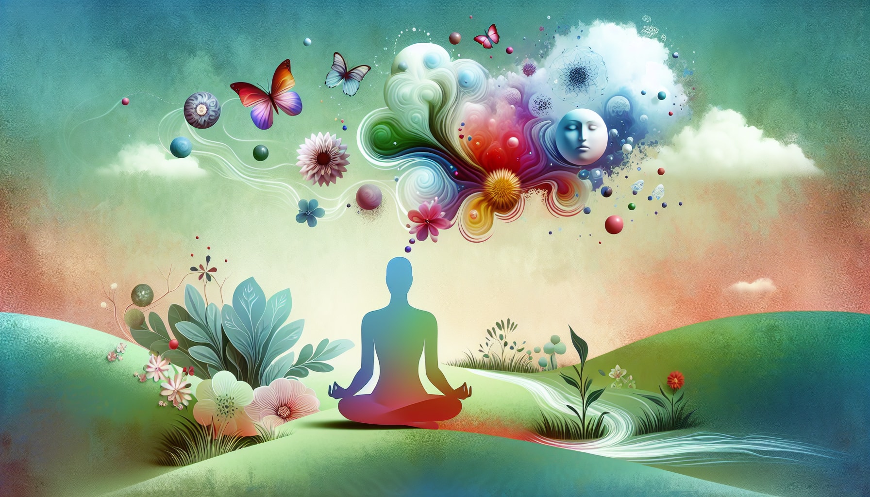 A drawing depicting strategies for managing envious feelings through self-reflection and empathy.