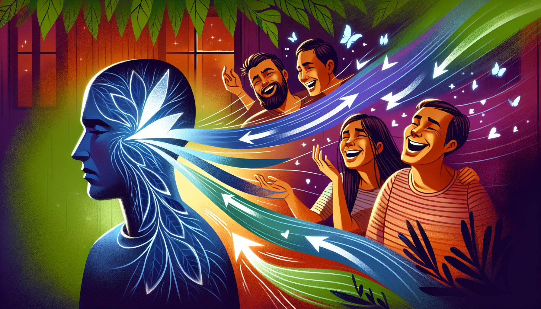 An illustration showcasing the transformation of envy into admiration and support.
