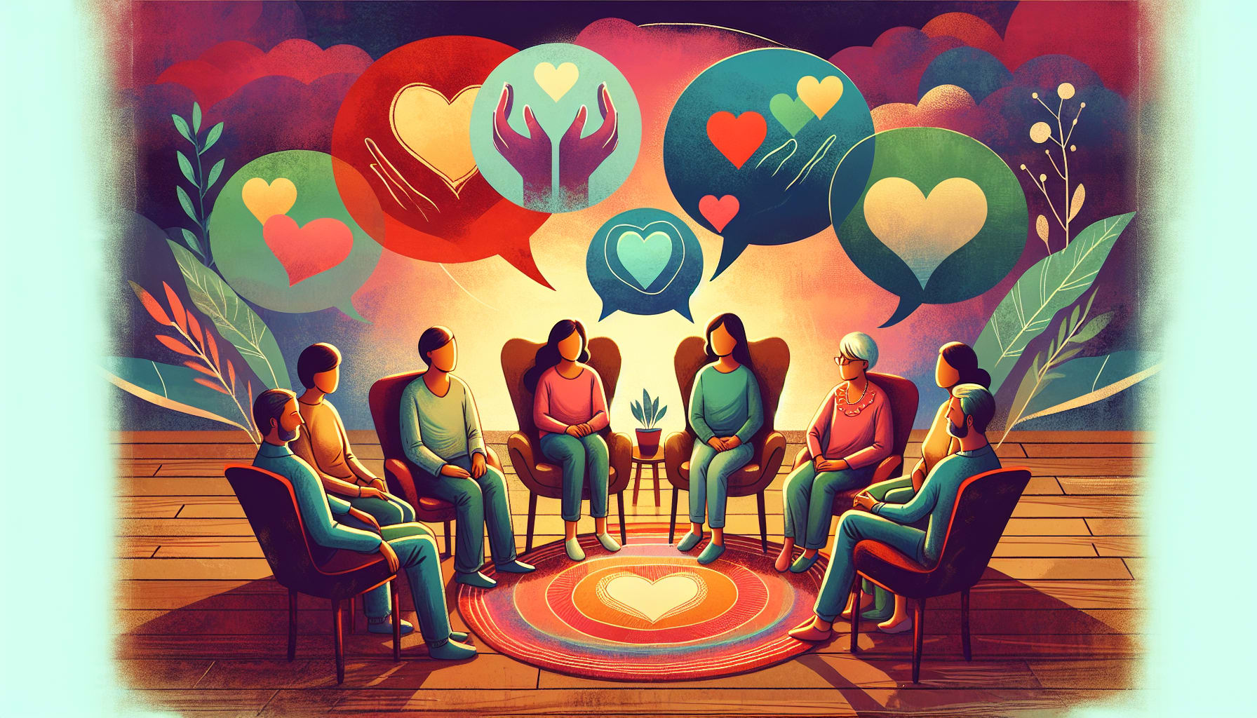 A visual representation of coping strategies for dysfunctional family dynamics.
