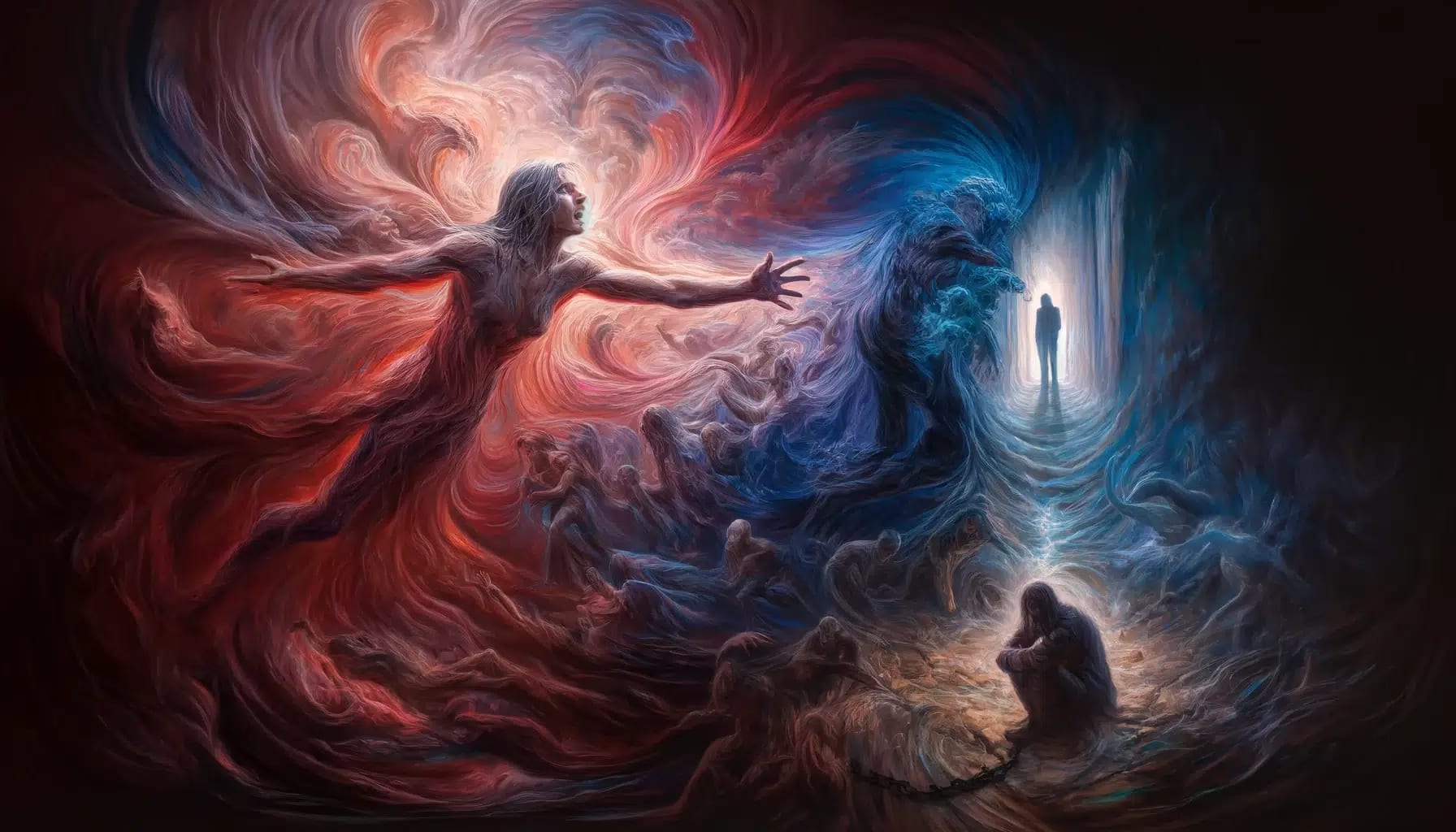 Artistic representation of the connection between limerence and anxious attachment