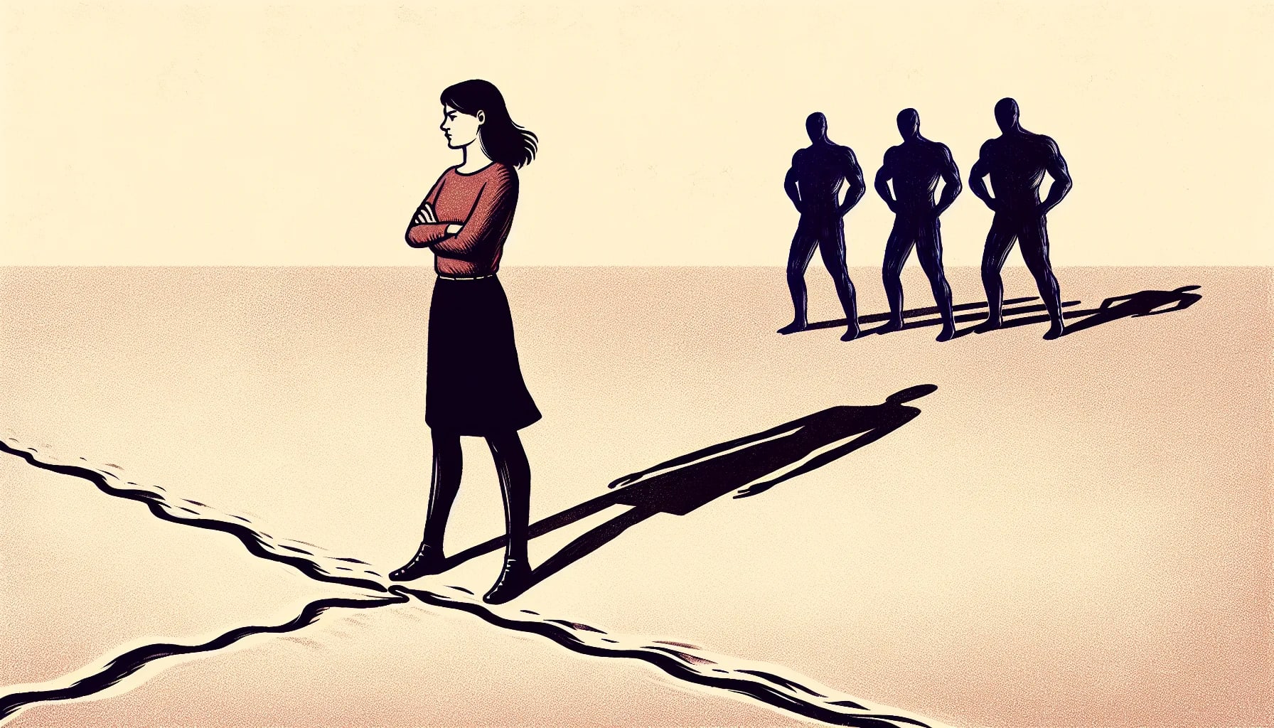 Illustration of a person setting and enforcing boundaries