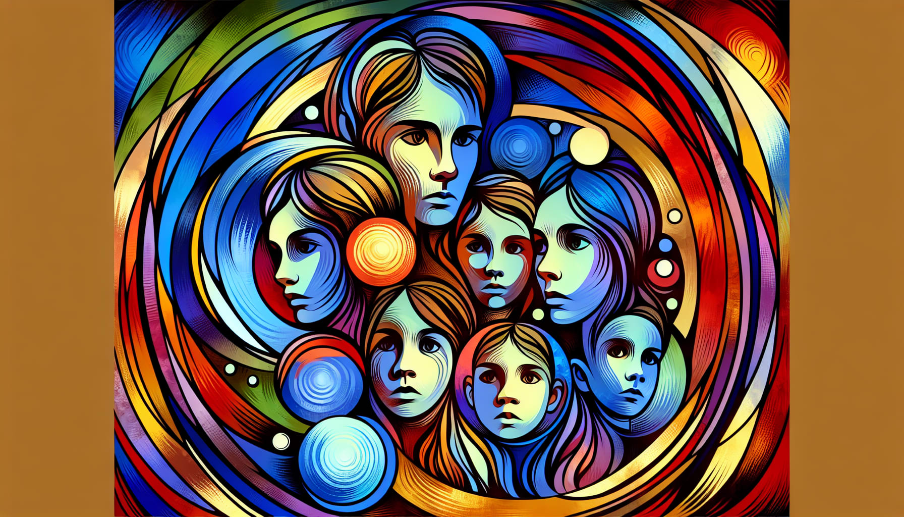 Illustration depicting enmeshed family dynamics.