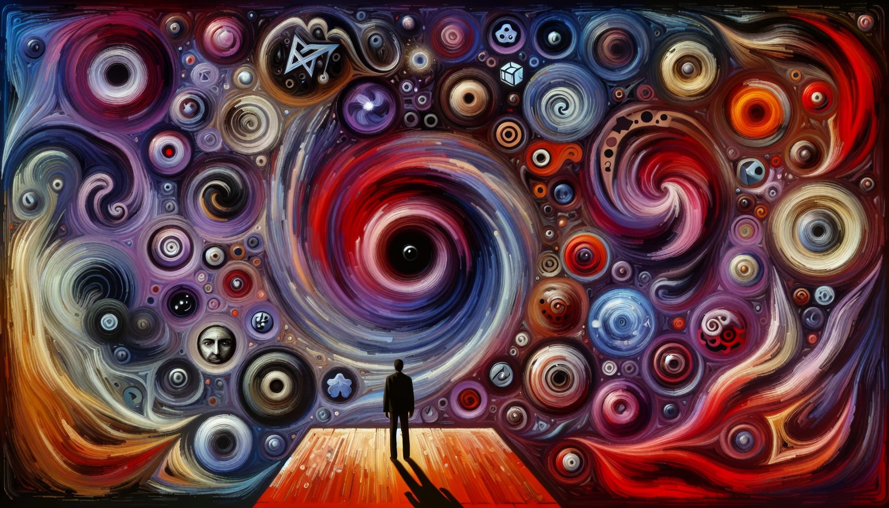 Artistic representation of overwhelming thoughts