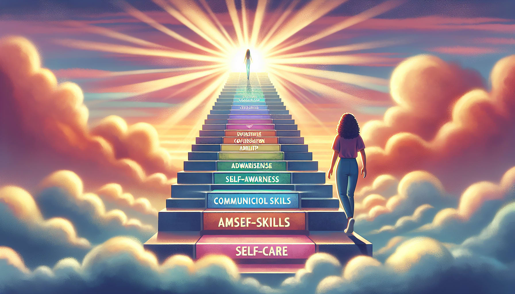 An illustration depicting strategies to overcome self-sabotage.