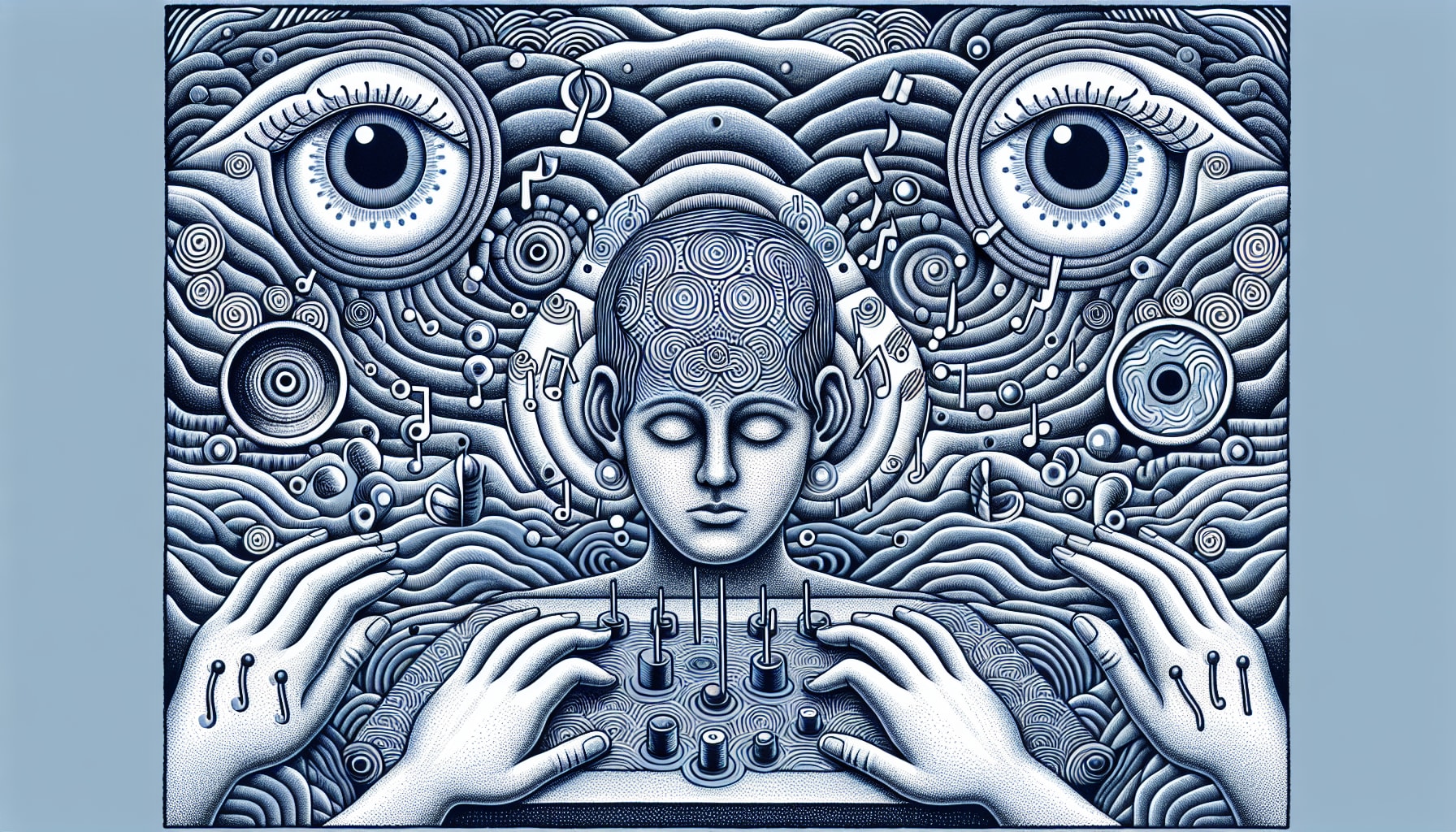 Illustration of various bilateral stimulation techniques in EMDR San Francisco 