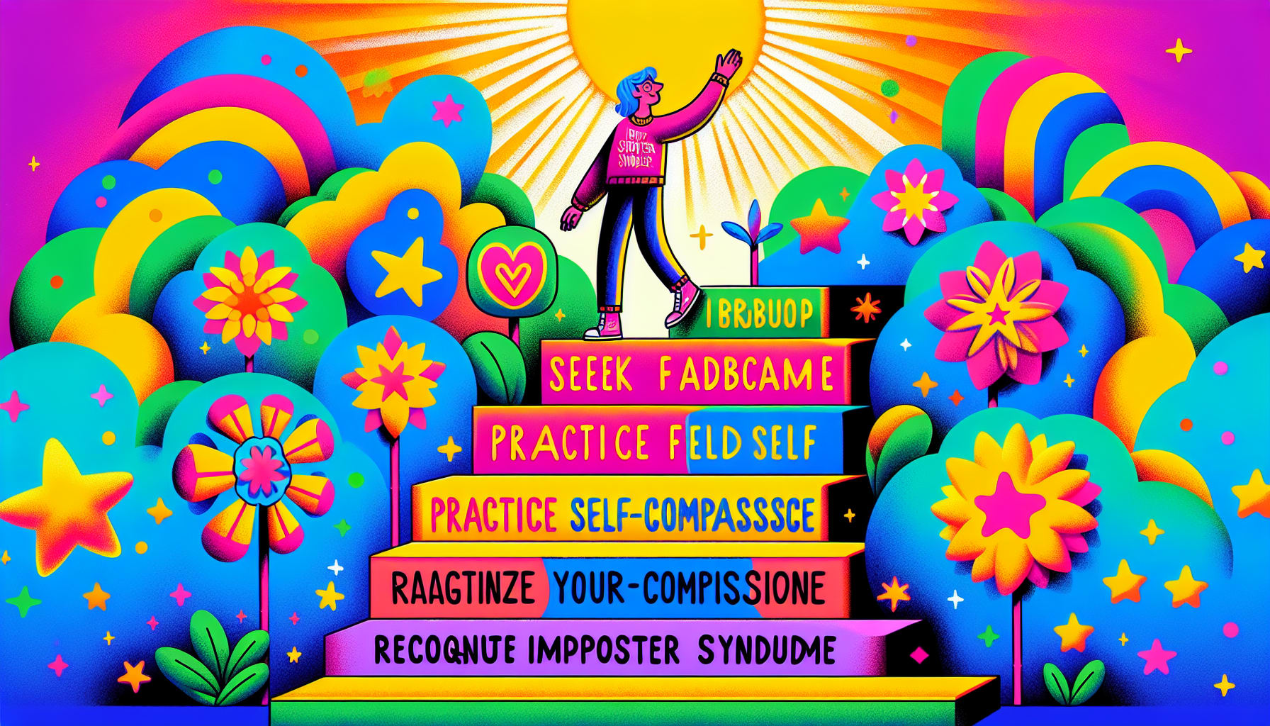 An illustration of strategies to overcome imposter syndrome.