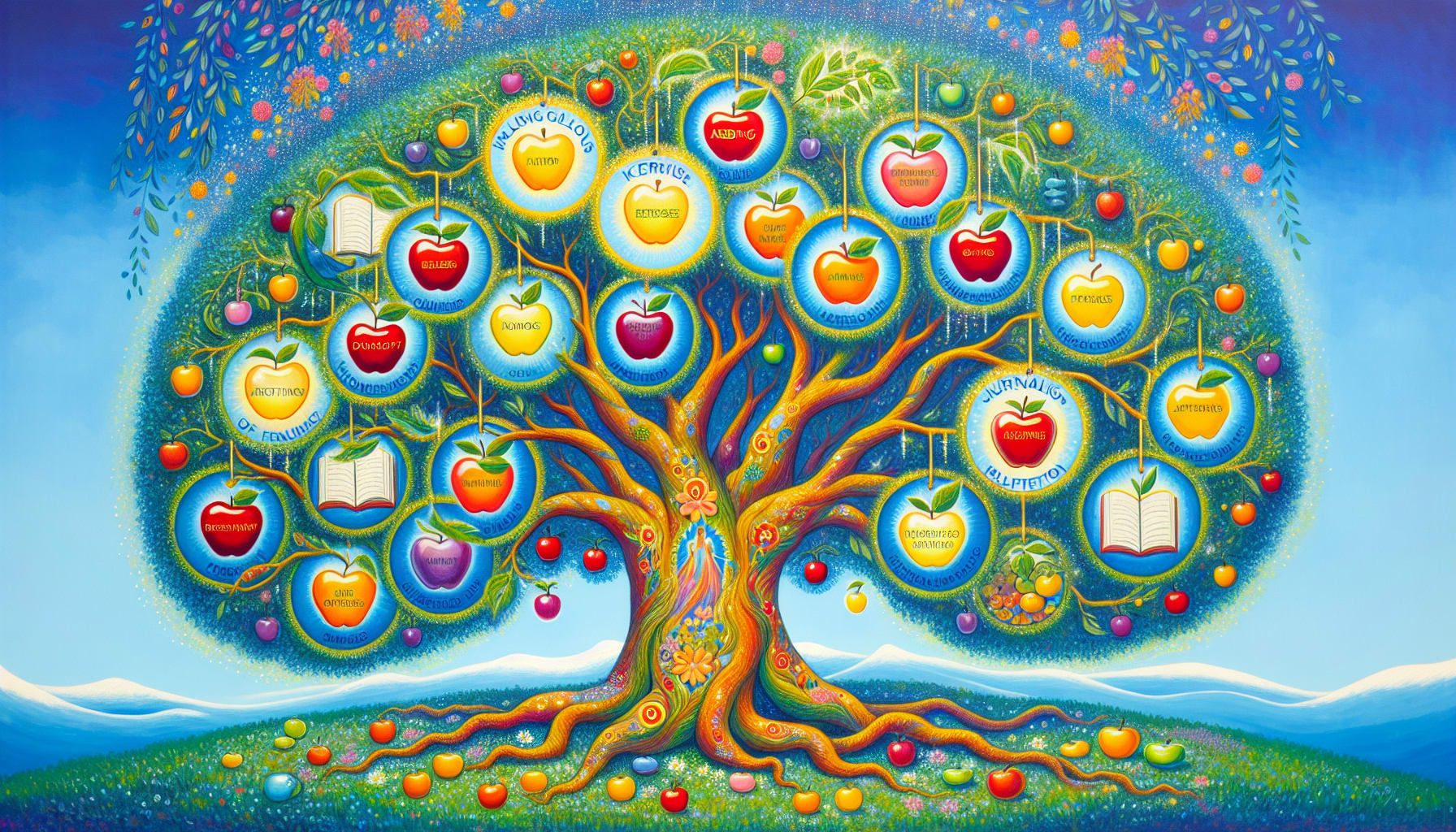 An illustration of personal growth through keystone habits.